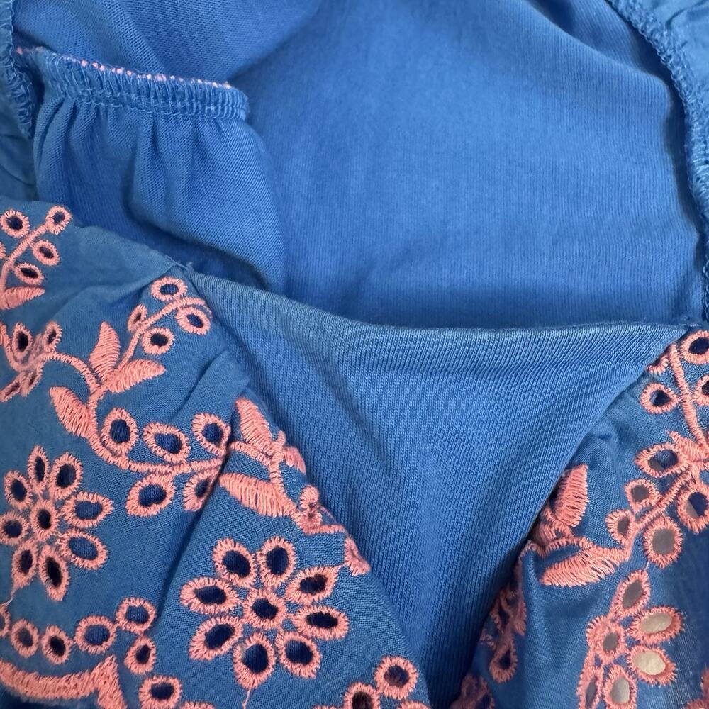 Lilly Pulitzer Ave Mini Shift Dress Women's Small Blue Pom Pom Flutter Resort - Picture 11 of 12